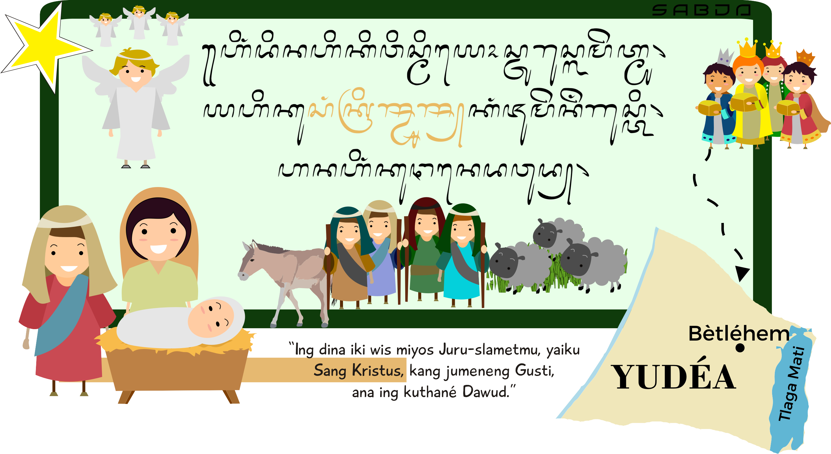 Kisah Kelahiran Yesus - Miyose Gusti Yesus - bahasa Jawa - Infografis oleh SABDA